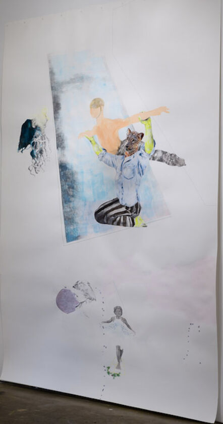 Ruby Onyinyechi Amanze, ‘You're too fly, not to fly [S.W], 2016 ink, graphite, colored pencils, photo transfers on paper’