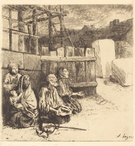 Alphonse Legros, ‘English Beggars (Les mendiants anglais)’, 1875