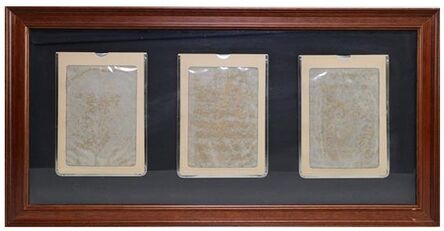 Marcel Broodthaers, ‘Three magic slate boards mounted on grey card’, 1974-1975