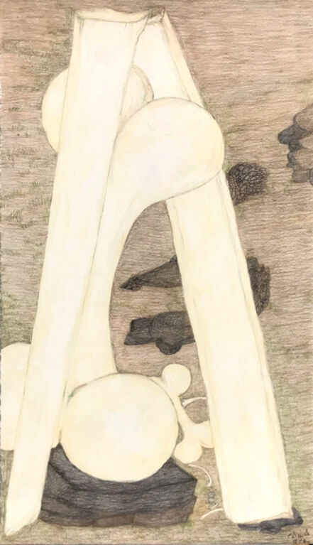Shuvinai Ashoona, ‘Untitled (Vertical Bones)’, 2018