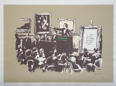 Banksy, ‘Morons (Sepia)’, 2007