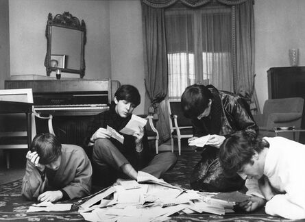 Harry Benson, ‘The Beatles reading their fan mail, Paris’, 1964