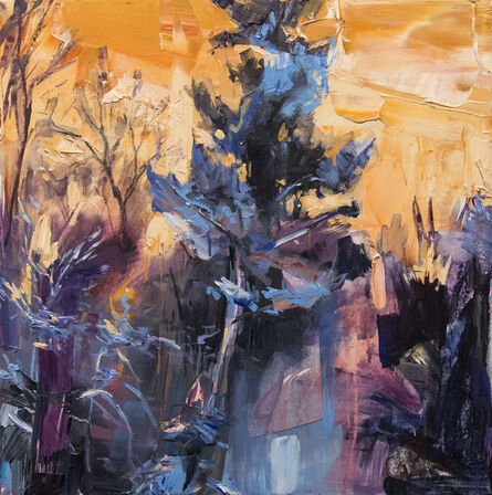 Julie Himel, ‘Metaphysical Soundscape - warm, vibrant, landscape, oil and acrylic on canvas’, 2020