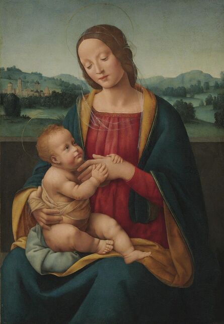 Giovanni Antonio Sogliani, ‘The Madonna and Child before a landscape’