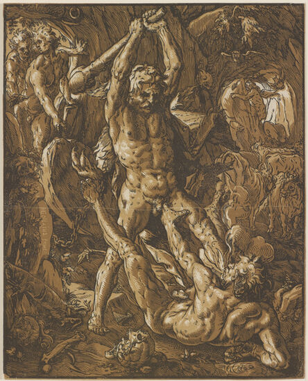 Hendrik Goltzius, ‘Hercules Slaying Cacus’, 1588