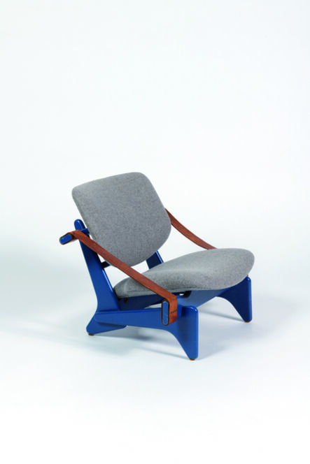 Olof Ottelin, ‘Jumbo chair in leather, wood and wool’, vers 1950
