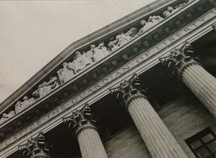 Margaret Bourke-White, ‘View of Columns and Sculpted Frieze, Entrace of US Supreme Court Building’, 1937