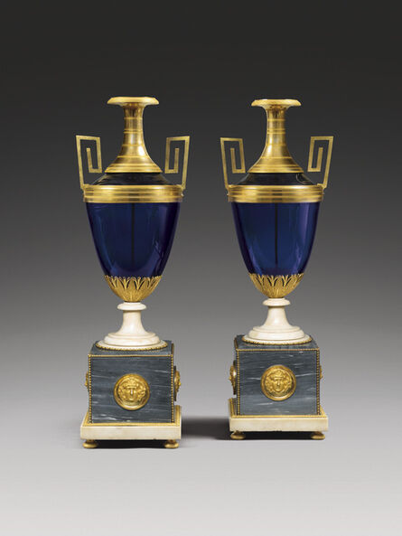 St. Petersburg Imperial Glass Factory, ‘Pair of etruscan vases’, late 18th century