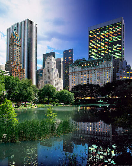 Andrew Prokos, ‘Night & Day - Central Park Pond and Plaza Hotel ’, 2015