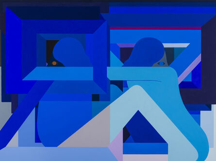 Richard Colman, ‘2 Opposing Figures (Blue)’, 2018