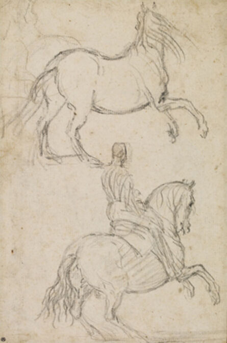 Diego Velázquez, ‘Studies of Rearing Horse and Horseman’, ca. 1625-35