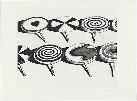 Wayne Thiebaud, ‘Black Suckers (from Seven Still Lifes and a Silver Landscape)’, 1971