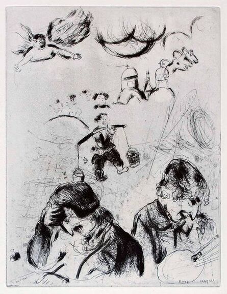 Marc Chagall, ‘Gogol et Chagall - From the series "Les Ames Mortes"’, 1923-1927
