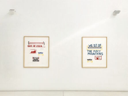 Lawrence Weiner, ‘EAST OF EDEN & WEST OF THE ROCY MOUNTAINS’, 1996
