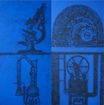 Matt Mullican, ‘Dallas Projects (Panels 39-40: House and Machines) ’, 1987