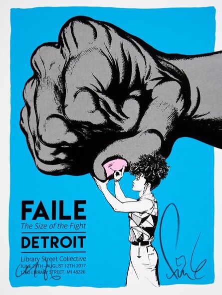 FAILE, ‘Size of the Fight Show Print (Pink)’, 2017