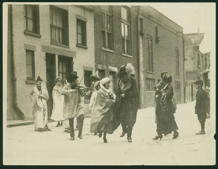 John Sloan, ‘Photographic portrait of twelve people in costume at a party in MacDougal Alley, New York’, ca. 1924