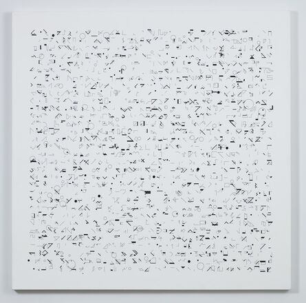 Manfred Mohr, ‘P-049/621290’, 1970-drawn to canvas in 1990
