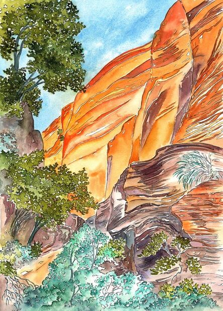 Scott Winterrowd, ‘Orange Cliff, Green Tree, Zion NP’, 2018