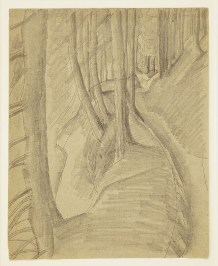 Lyonel Feininger, ‘Weg in den Wäldern, Harzgebirge (Path in the Woods, Harz Mountains)’, 1917