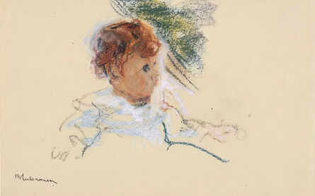 Max Liebermann, ‘Kleiner Lockenkopf – Maria Riezler, die Enkelin des Künstlers im Kinderwagen’, 1918