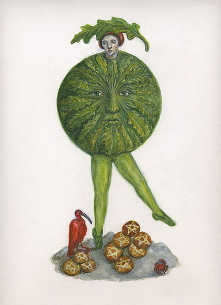 Kahn & Selesnick, ‘Madame Lulu's Book of Fate Tarot Costume Drawing: 9 of Pentacles’, ....