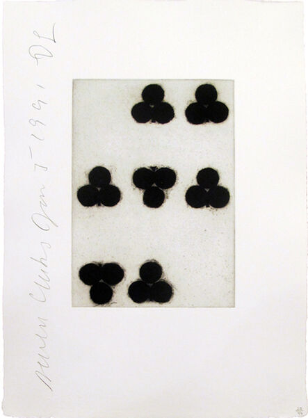 Donald Sultan, ‘Playing Cards (Seven of Clubs)’, 1990