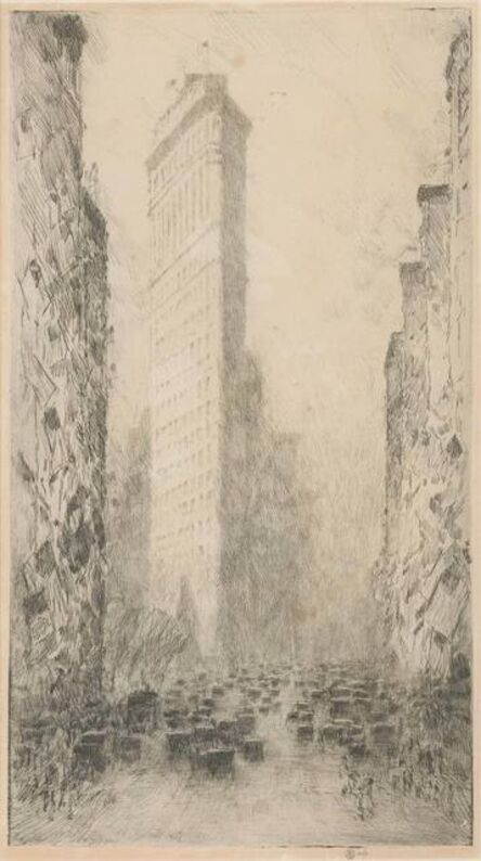 Childe Hassam, ‘WASHINGTON'S BIRTHDAY, FIFTH AVENUE AND 23RD STREET (CORTISSOZ/CLAYTON 210)’, 1916