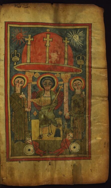 Mätre Krestos, ‘Christ's Resurrection, flanked by two women’, Early 14th century 