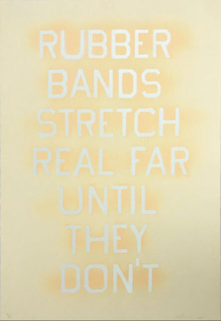 Ed Ruscha, ‘Rubber Bands (State III)’, 2017