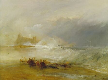 J. M. W. Turner, ‘Wreckers -- Coast of Northumberland, with a Steam-Boat Assisting a Ship off Shore’, 1833-1834