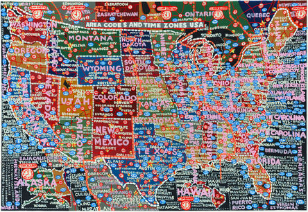 Paula Scher, ‘Area Codes and Time Zones’, 2015