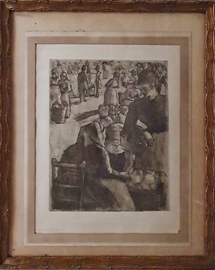 Camille Pissarro, ‘Marché à Pontoise’, 1891