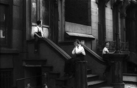 Jan Yoors, ‘Untitled (Satmar Boys in Front of 550 Bedford Avenue, Brooklyn)’, 1963-1964