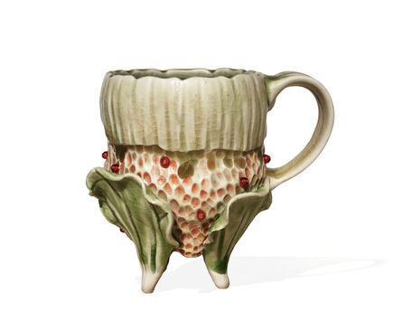 Bonnie Seeman, ‘Rare Sculptural Mug with Green Leaves and Pomegranate Seeds ’, 2008