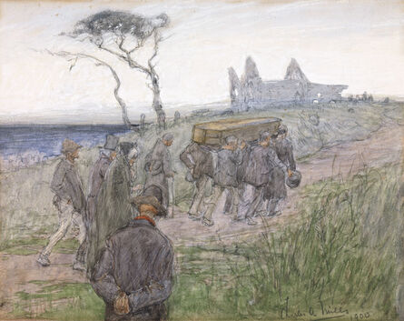 Charles Alfred Mills, ‘A Funeral Procession’, 1900