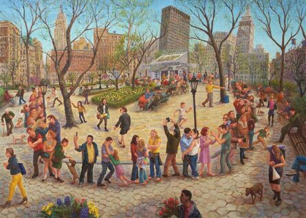 John Alexander Parks, ‘Madison Square Park, Shake Shack Line’, 2014