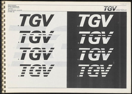 Roger Tallon, ‘TGV Atlantique positive and negative logos’, 1986