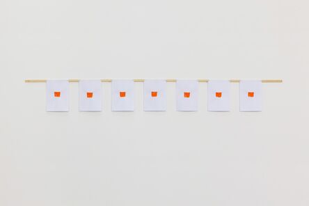 Niele Toroni, ‘7 imprints at regular intervals of 30 cm’, 2014