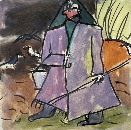 Karl Knaths, ‘Clam Digger with Rake’, Mid 20th c.