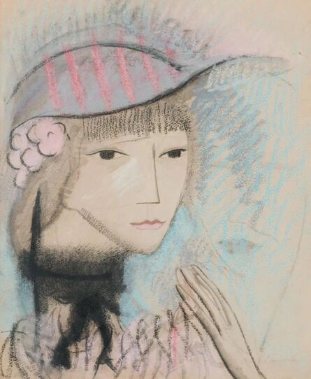 Marie Laurencin, ‘Jeune femme au chapeau mauve’, 1912-1913