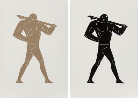 Cleon Peterson, ‘The Marcher (Black and Gold Editions), two works’, 2021
