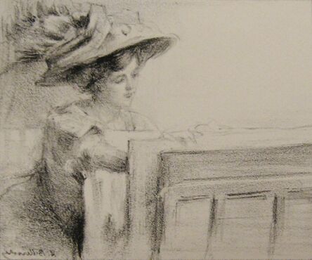 Albert Belleroche, ‘Woman Looking at Prints’, 1900