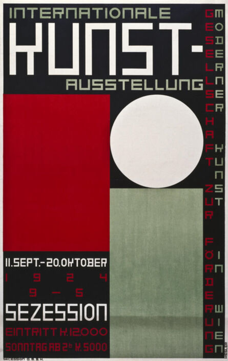 Frederick John Kiesler, ‘International Art Exhibition. Society for the Promotion of Modern Art in Vienna, Secession, Vienna, 11 September – 20 October 1924’