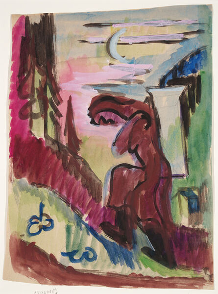 Ernst Ludwig Kirchner, ‘Bäuerin eine Last tragend (Peasant Woman carrying a Load) ’, 1935/37
