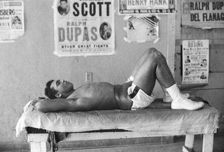 Marvin E. Newman, ‘Cassius Clay Resting, Fifth Street Gym, Miami’, 1963
