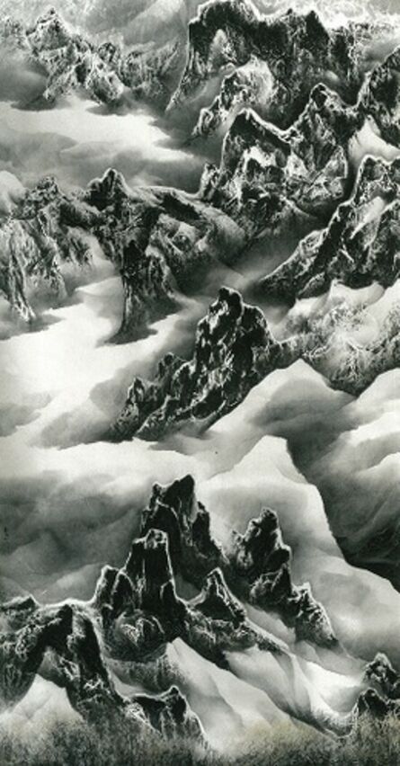 Liu Kuo-sung 刘国松, ‘Clouds and Mountains in Play’, 2003