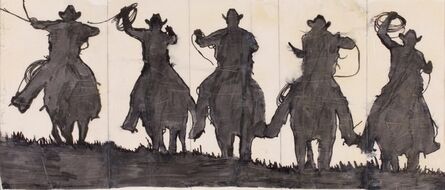 Robert Longo, ‘Study For Five Cowboys’, 1993