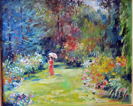 Max-Agostini, ‘32) "Promenade in the Flowered Park"/"Promenade dans le parc fleuri"—Прогулка в цветущем парке/漫步在花木公园’, 1982