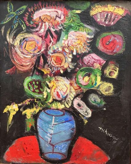 Nahum Tschacbasov, ‘Bouquet in a Blue Vase’, 1934